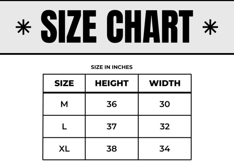 Size Chart of ClassyNext